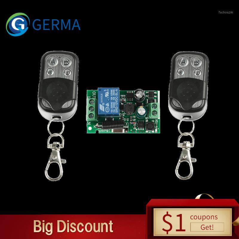 

GERMA 433Mhz Wireless Remote Control Switch AC 85V ~ 250V 110V 220V 1CH Relay Receiver Module + RF Transmitter For Garage Door1