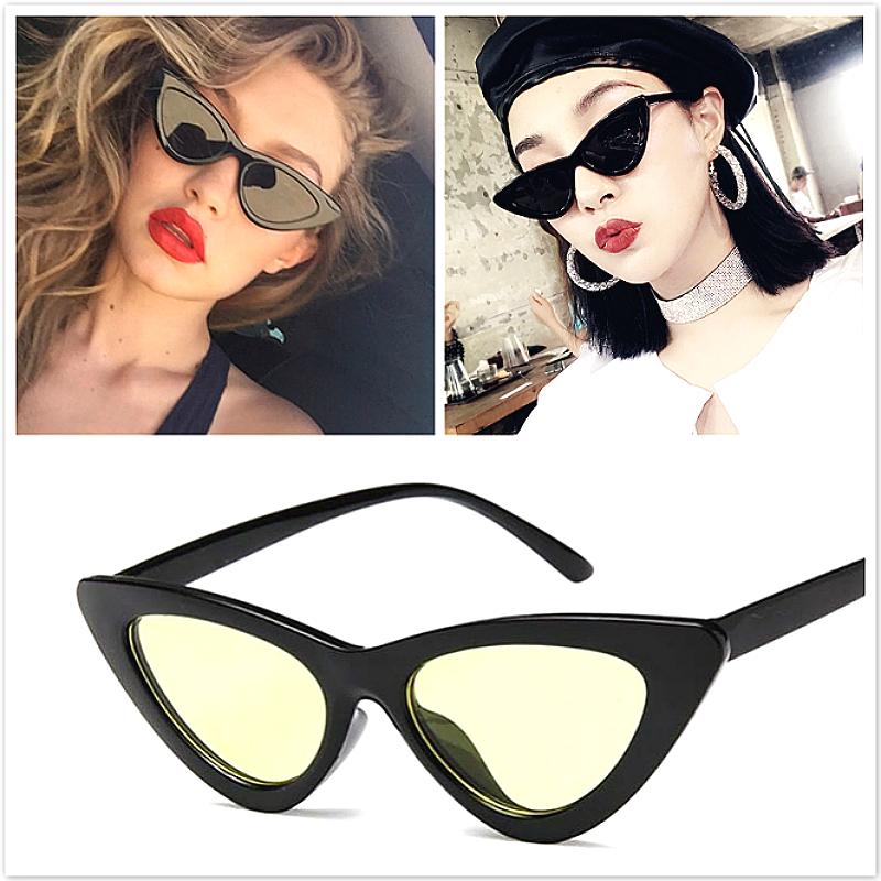 

Colorful Retro Cat Eye Sunglasses Women Vintage Brand Shades Black Red Color Sun Glasses For Female Fashion Designer