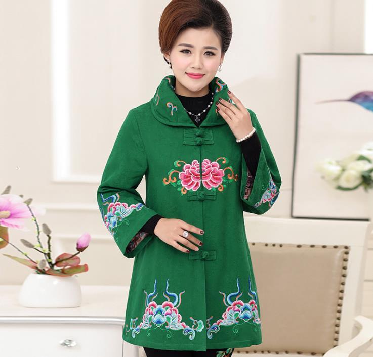 

New Autumn Chinese Embroidered Coat Tang Women's Suit Clothes Big Size Women Gxq2, Black