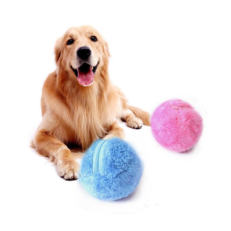 

Pet Electric Toy Ball Magic Roller Ball Toy Automatic Fleece Roller magic Dog Cat Pet Need To Use Battery 5pcs/Set