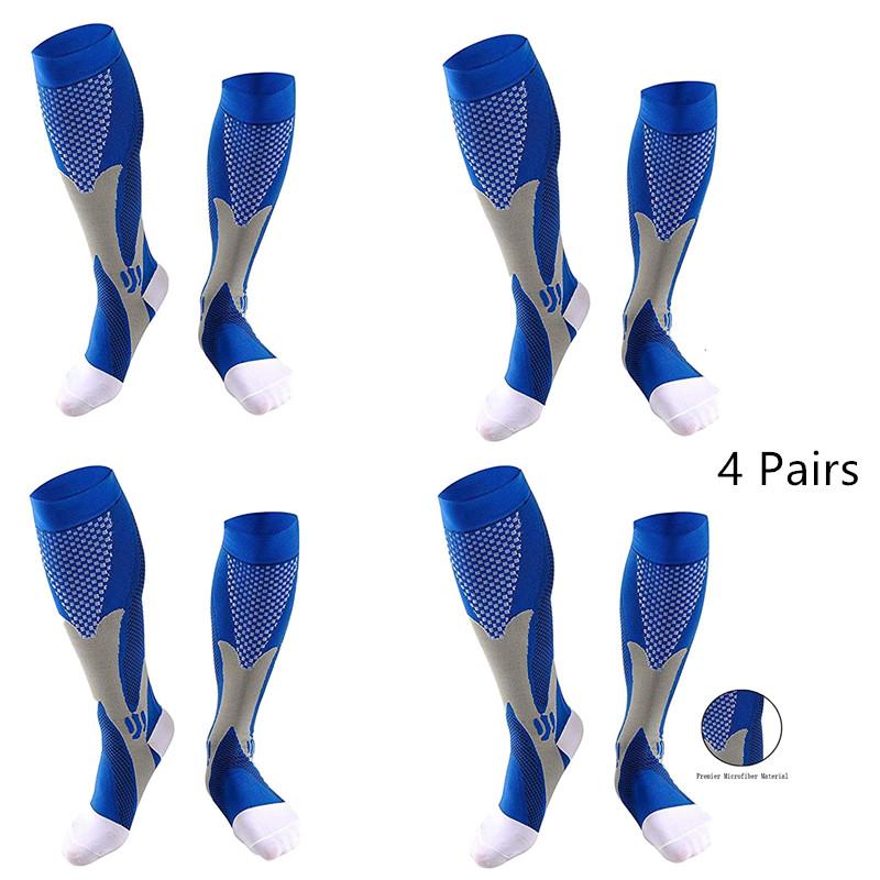 

1/2/3/4 Pairs Compression Socks Running Soccer Stockings 30 Mmhg Fit Varicose Veins Men Women Socks For Cycling, Wysz03