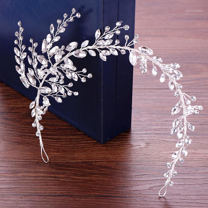 

Rhinestone Hairband Bride Wedding Tiaras Hedband Crystal Hair Accessories Band Head Ornaments Women Jewelry Clips & Barrettes, Golden;silver