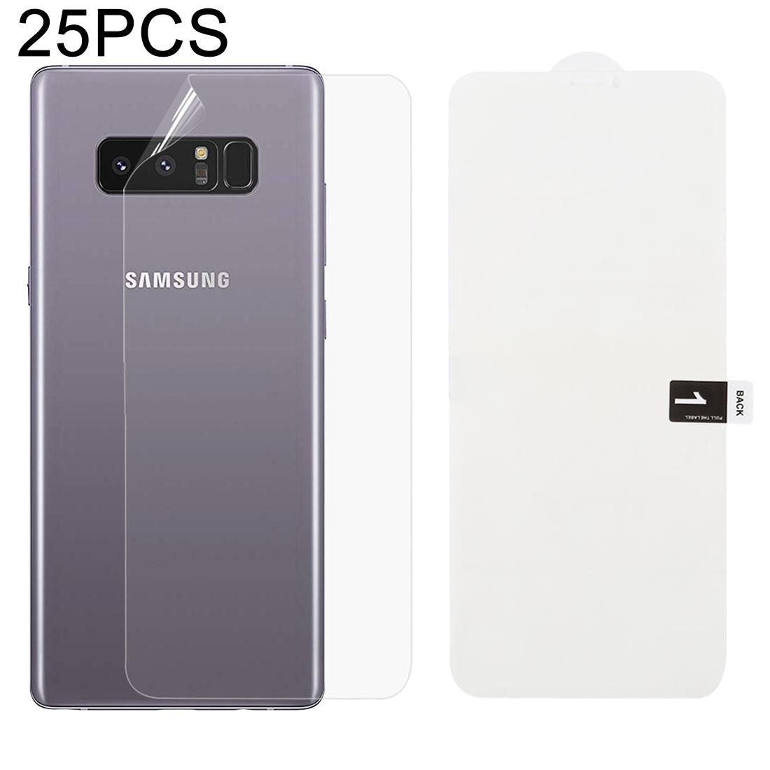 

25 PCS Soft Hydrogel Film Full Cover Back Protector with Alcohol Cotton Scratch Card for Galaxy Note 8