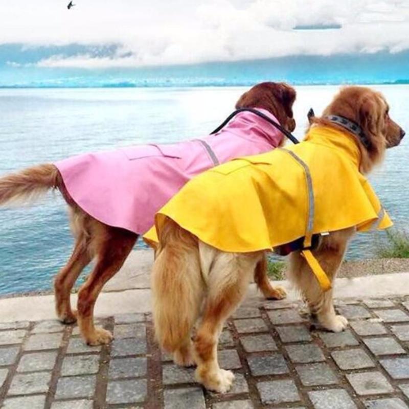 

S-4XL Large Dog Waterproof Rain Coat Pet Clothes Pet Raincoat Jacket Clothing for Big Dogs Clothes Apparel 30, Blue