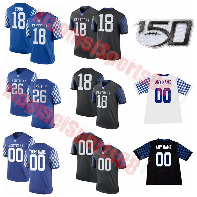 

NCAA College Football Kentucky Wildcats Sawyer Smith Jersey Lynn Bowden Jr Benny Snell Jr Stephen Johnson Stanley Williams Patrick Towles, As shown in illustration
