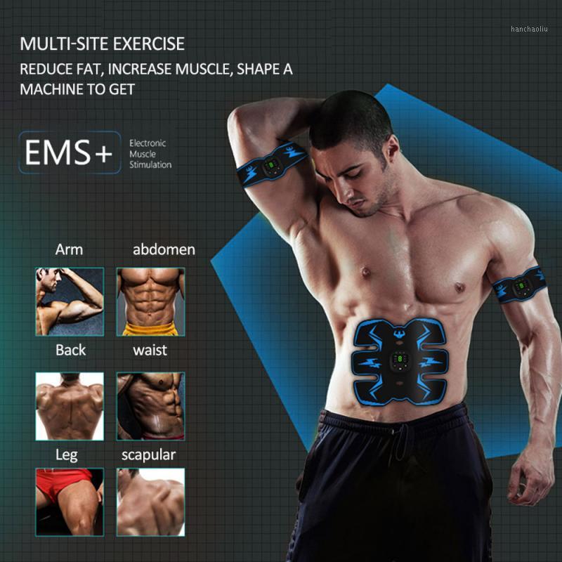 

Abdominal Muscle Exerciser Smart Fitness Trainer Belly Leg Arm Buttock Hip Workout Electric Wireless Simulators Massage1, Blue