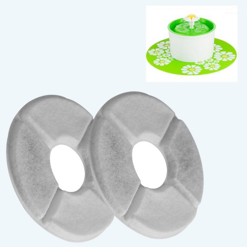 

2pcs mat pet water dispenser filter elem Placemat Cat and dog universal pet automatic water feeder charcoal filter1, Gray