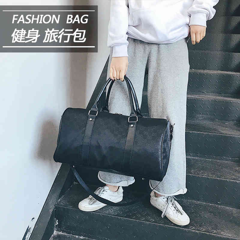 Travelling Bag Duffel s Korean Portable Large Capacity Travel Old Flower Gd Style Canvas Short Distance Luggage-image-752317185
