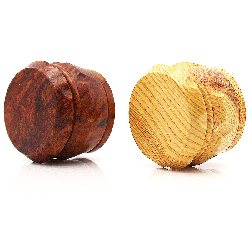 

Wholesales Wood Grain Herb Metal Grinder 4layers two color tobacco grinders with 40mm 50mm 63mm DHL