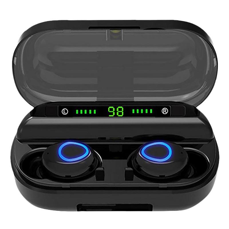 

V10 TWS Bluetooth Earphone with Microphone LED Display Wireless Bluetooth Headphones Earphones Waterproof Noise Cancelling Heads, Black