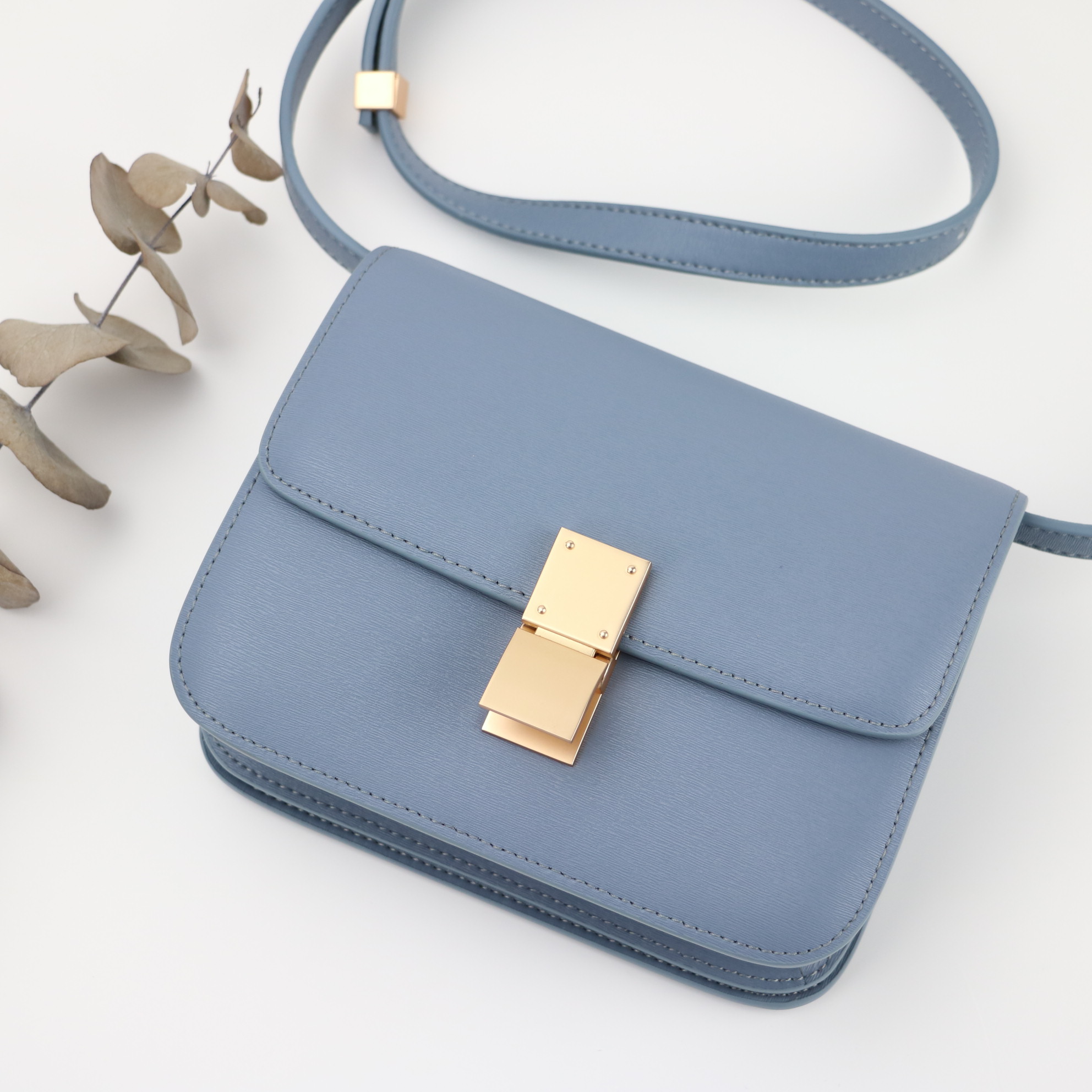 

hbp 2020 luxury design bag classic box flap geniune leather tofu square with lock women casual shoulder crossbody bag