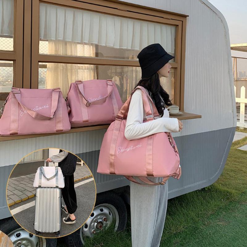 

Waterproof Dry-Wet Separation Sport Bag Training Fitness Bag Shoulder Messenger Multifunction Women'S Fashion Travel, Light gray s