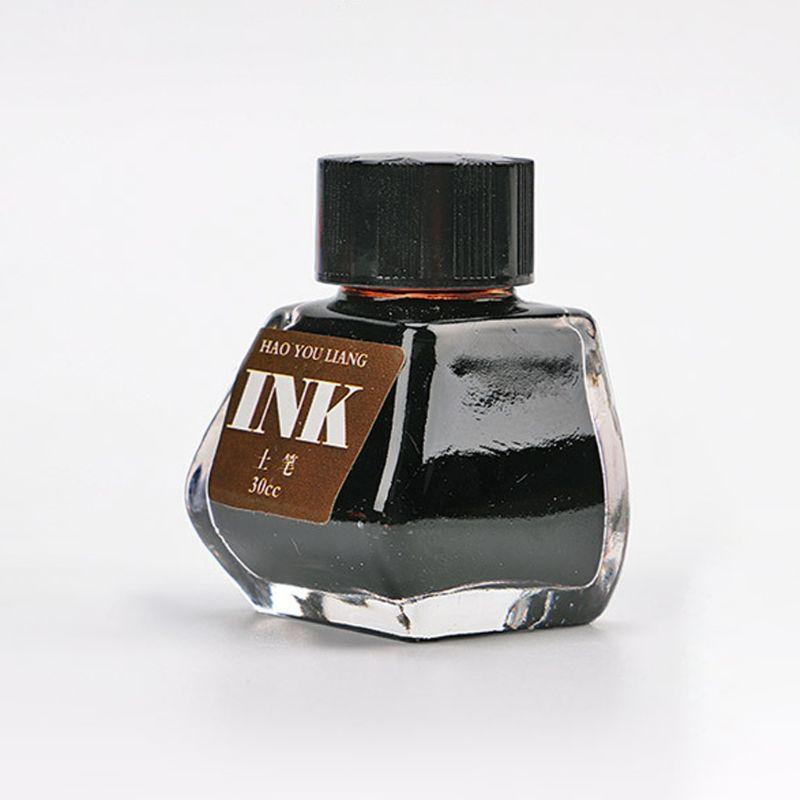 

30ml Bottled Glass Smooth Writing Fountain Pen Ink Refill School Student Stationery Office Supplies 16 Colors L41E1, Red