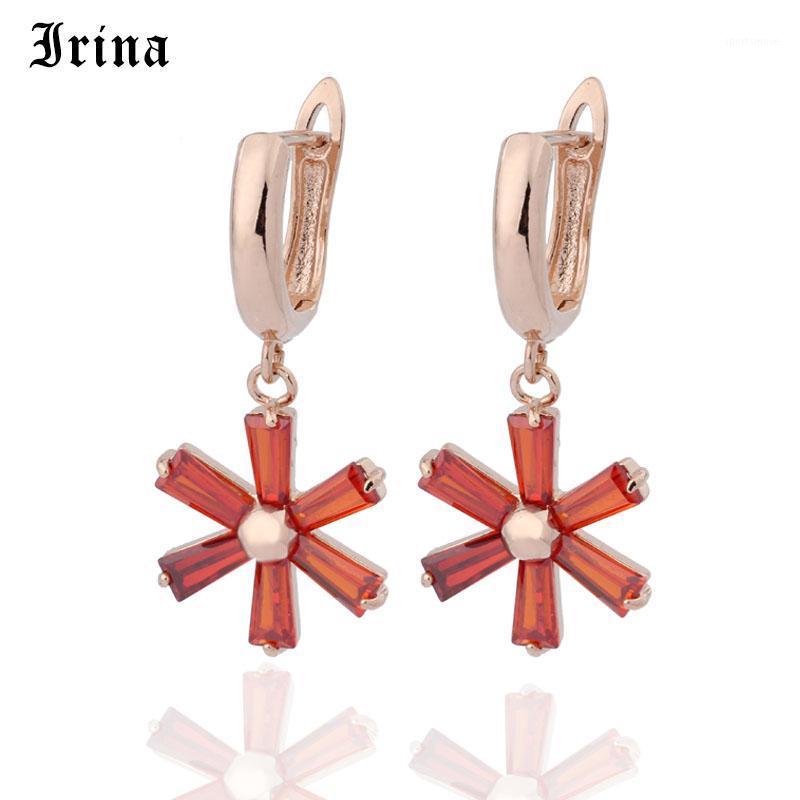 

Irina 585 Luxury Creative Personality snow zircon earrings girl/woman's fashion jewelry zircon earrings1