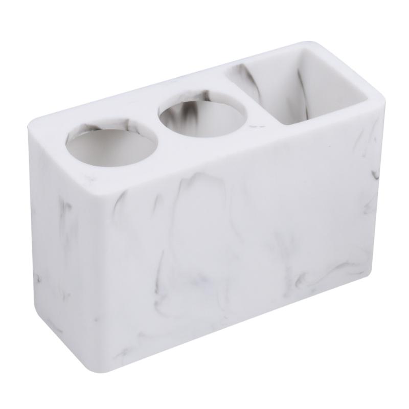 

Resin Marble Texture Toothbrush Holder Stand Bathroom Toothpaste Pedestal