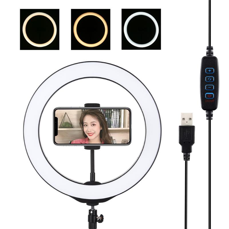 

Video Lamp Dimmable LED Selfie Annular Light USB Photography Light for Makeup Video Live Studio for Blogger Vlogging Youtube