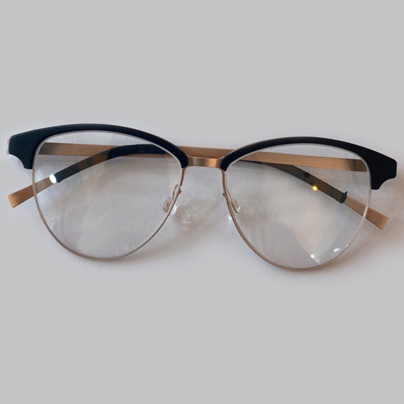 

2021 New Metal Half Women Men Vintage Reading Computer Cat Eye Glasses Frame Bpq4