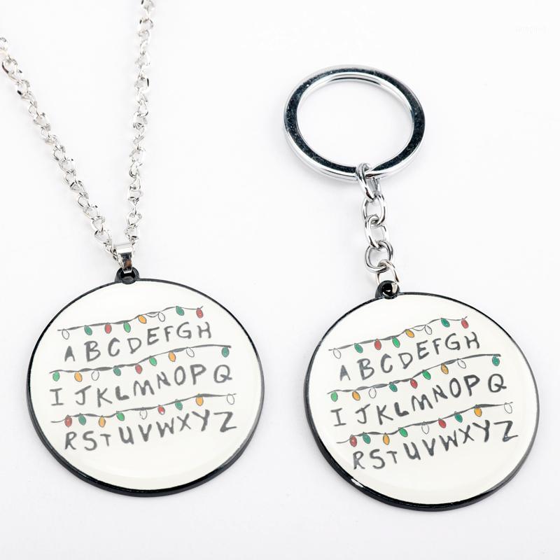 

Keychains Riverdale 26 Letters Keyring Keychain Round Enamel Metal Key Chains TV Jewelry Colorful Charm Pendant Necklace For Men Women1