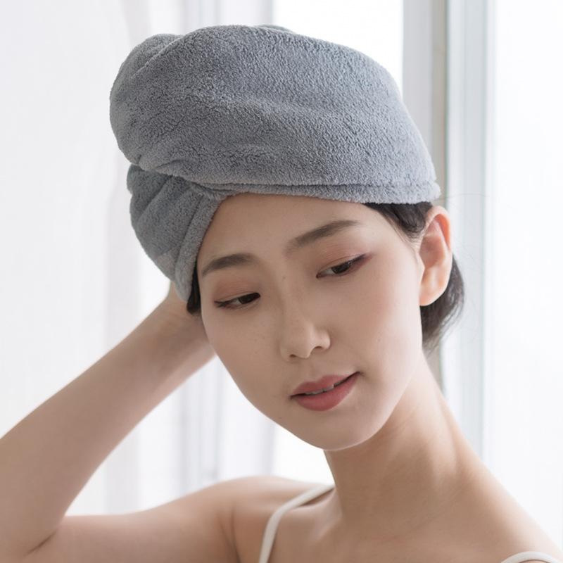 

NEWTurban female Baotou bath and quick-drying headscarf female Baotou bathing cute absorbent dry hair towel to wipe hair, Pink