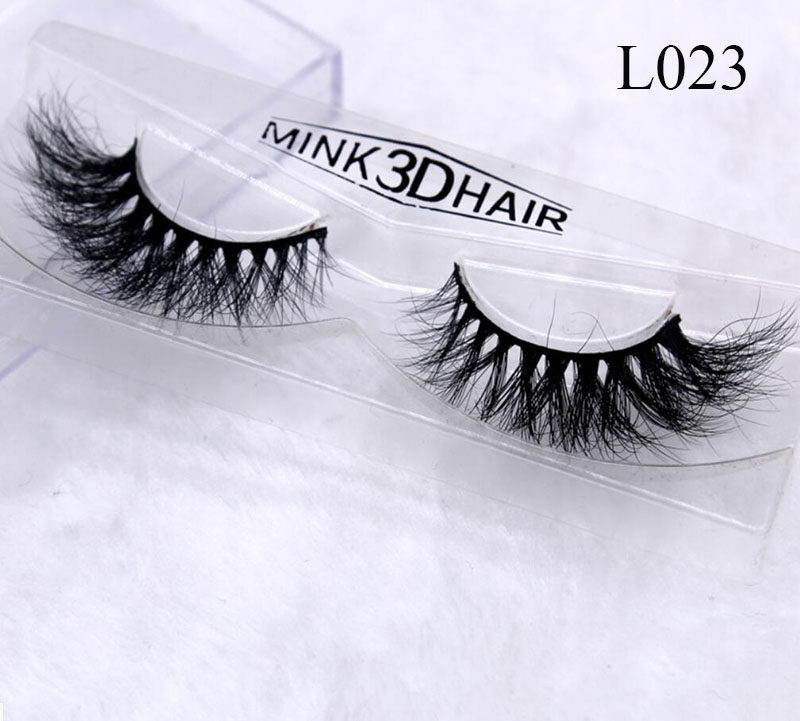 

L023 3D mink hair Thick Long False Eyelashes Thick Natural Fake Eye Lashes Professional Makeup Crossing Full Strip Wispy Lashes