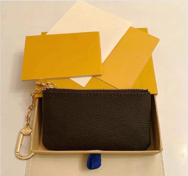 

Fashion classic wallet Men's and women's fashion Zipper Wallet Mini Zero Purse Leather zip pocket purse N3332145, Brown flowers