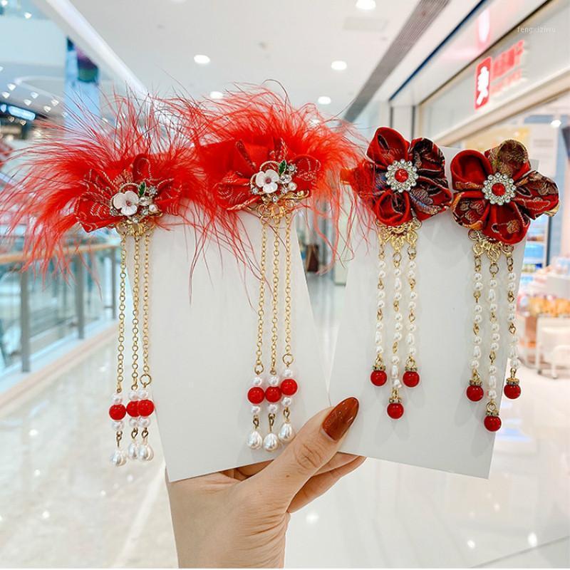 

2 Pcs/Set Children Cute Pearl Flower Hair Ball Bow New Year Hairpins Baby Girls Lovely Ornament Hair Clips Kids Accessories1, 33 hairpins