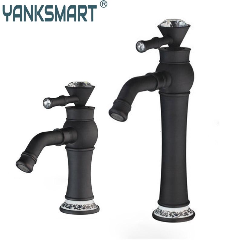 

Oil Rubbed Black Bronze Kitchen Single Diamond Handle Swivel Wash Basin Sink Vessel Vanity Torneira Faucet Mixer Tap