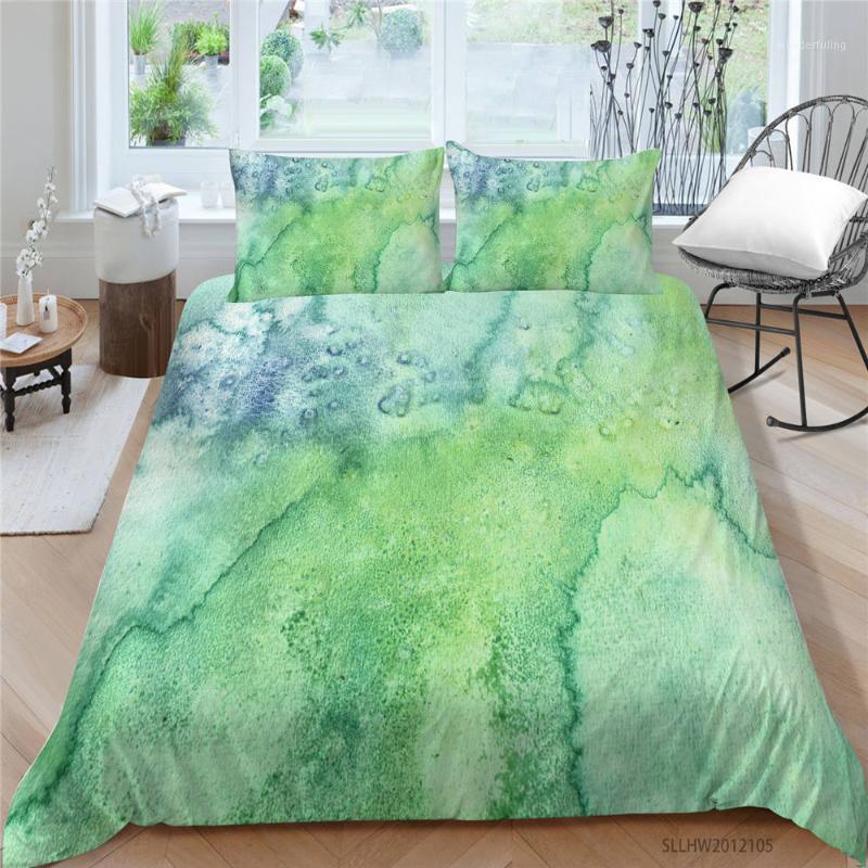 

Artistic Bed Set Green Texture Print Fashion 3D Duvet Cover Single Double  Full King Queen Bedding Set Marble Pattern1, Style 4