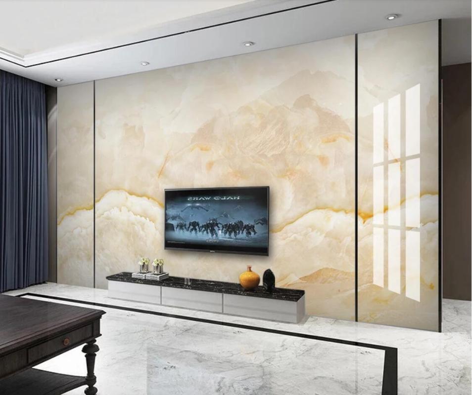 

Yellow Marble Mural for Living Room Contact Paper Printed Wall Papers Roll Art Wall Murals Papel De Parede Canvas Wallpaper, As pic