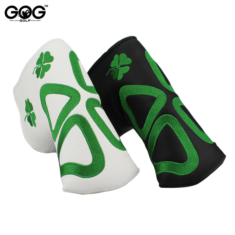 

1pcs New Golf Putter Cover Headcover Lucky Grass Pu Cover for Blade Golf Putter High Quality White Black 2 Kinds 220310