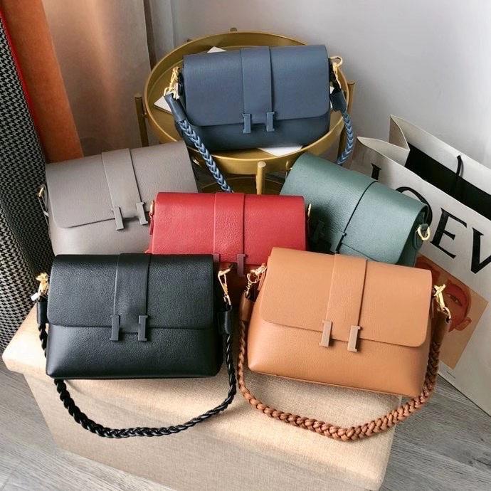 

free shipping 2020 the new style fashion hardware genuine cow leather women one shoulder bag crossbody bag24 cm 6color