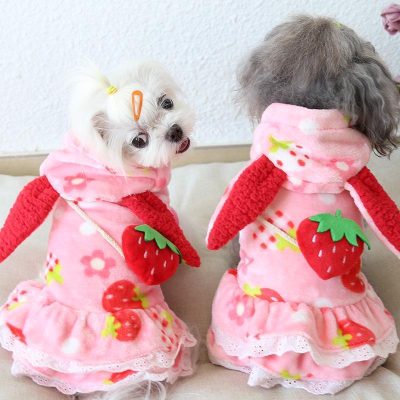 

Dog Clothes Strawberry Cat Dog Dress Fashion PET Clothing For Dogs Puppy Pet Winter Warm Products Puppy Chihuahua1, As pic