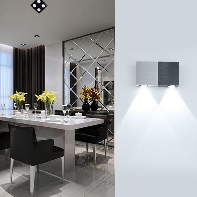 

2W 6W Sconce Wall Lights Lamps AC85-265V Aluminum 8 Colors 120*60*30mm Bar KTV bedroom Corridor Modern Decor Fast arrival L