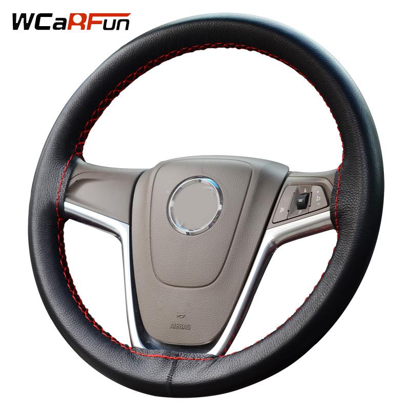 

DIY Steering Wheel Covers Extremely soft Leather braid on the steering-wheel With Thread and Needle Car Interior accessories