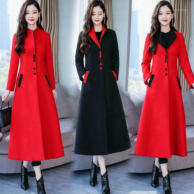 

Large Size Trench Coat For Women Overcoat Autumn And Winter Coat Female Windbreaker Korean Fashion Casacos Femininos Outwear1, Black