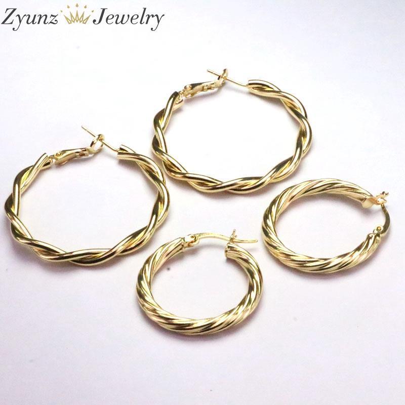 

5 Pairs, Small Big Earrings New Trendy Gold color Hoop Earrings Jewelry Round Hoop For Women1