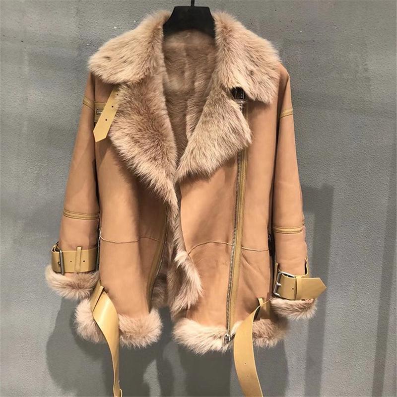 

Winter Fashion Jacket Women With Genuine Sheepskin Leather Whole skin Natural Tuscany sheepskin coat Luxury Outwear 2021 New, Black