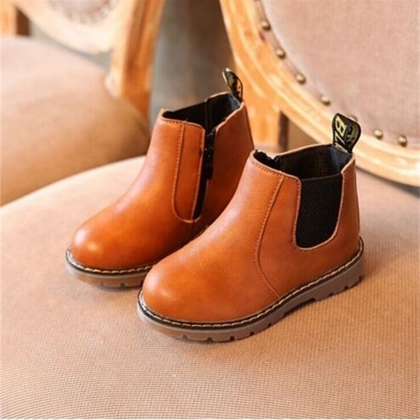 

Kids Autumn Baby Boys Oxford Shoes Children Dress Boots Girls Fashion Martin Boot Toddler PU Ieather Booties Black Brown GrayX1024, Black;grey