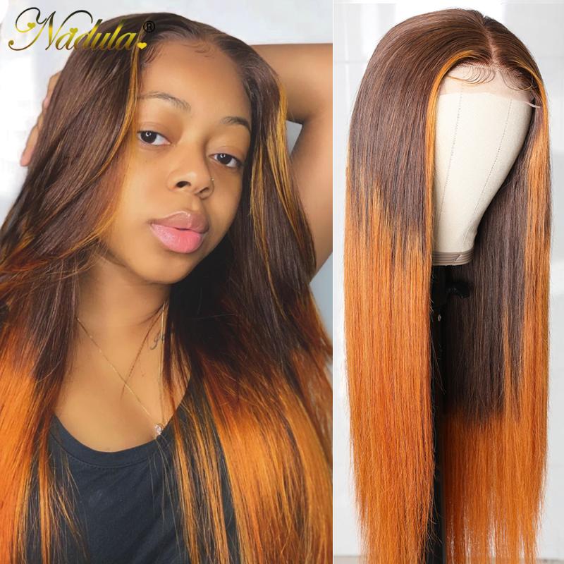 

Nadula Hair Lace Front Wig Straight Hair T Part Lace Wig Human 4X1 T Part Wigs For Women Brazilian 150% Prepluck, As pic