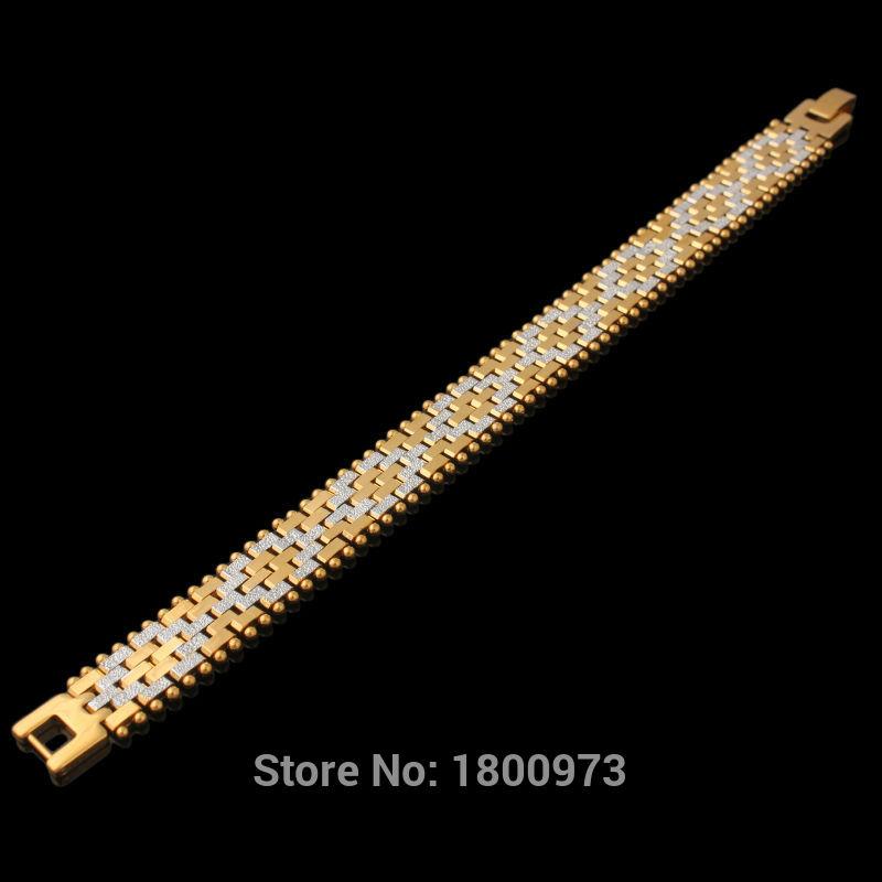 

Wide10mm18K Gold Filled Plated Link Chain Bracelets Fashion Jewelry Mens Womens Bracelets/Bangles Wholesale Free shipping