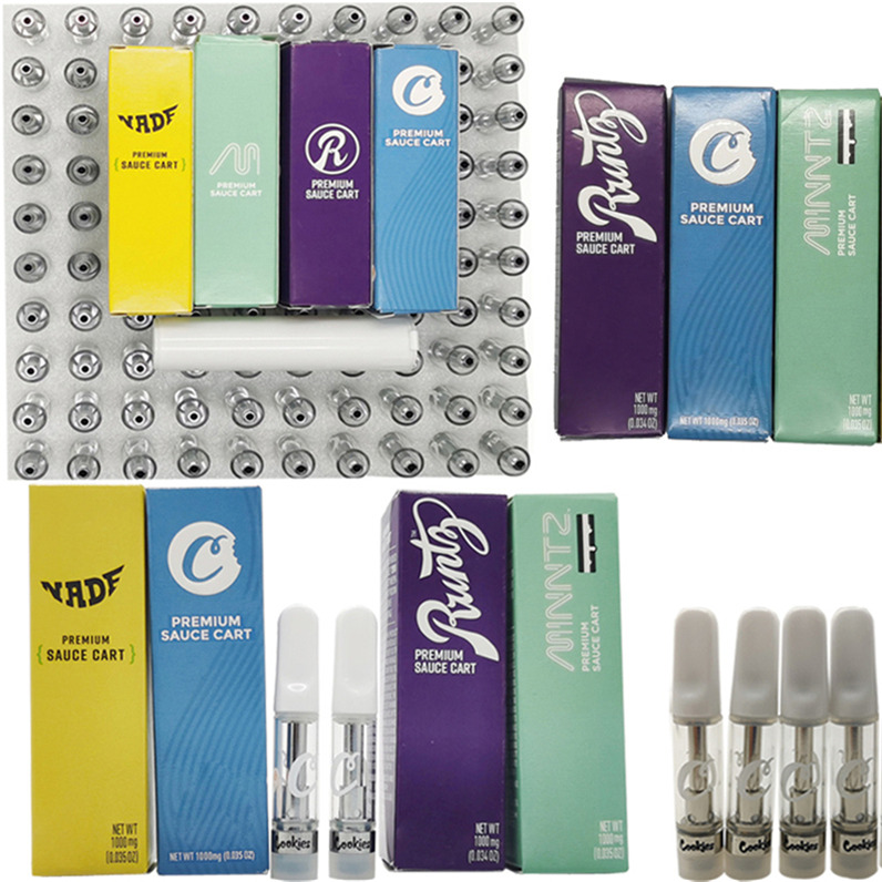 

Cookies Ceramic Vape Cartridge Packaging 510 Thread Vape Pen Cartridges 0.8ML 1ML E Cigarettes Vape Carts Premium Sauce Empty Oil Atomizer