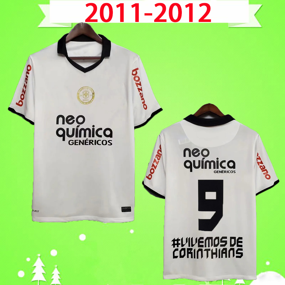 

2011 2012 Paulista Soccer Jersey home white Corinthian #9 RONALDO classic football shirt Vintage Golden uniform 11 12 Camiseta de futbol