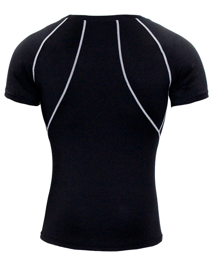

Running Fitness Sportswear Tight Fitting Short Sleeve Quick Drying Men O-neck T Shirt Cotton Bodybuilding Gym Sport Shirts