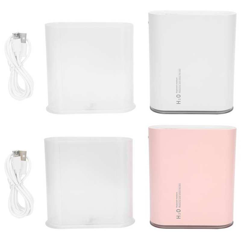 

Ultrasonic Humidifier 1L USB Charging Air Humidifier Double Spray Nozzle with Night Light for Home Office1