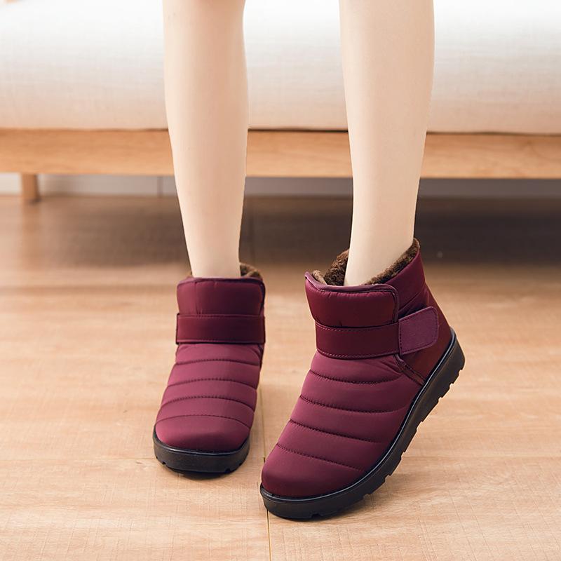 

Fashion Winter Keeping Warm Lightweight Women Snow Boots Shoes Slip on Women Man Ankle Boots Winter Flat Shoe Plus Size 35 46, Women brown