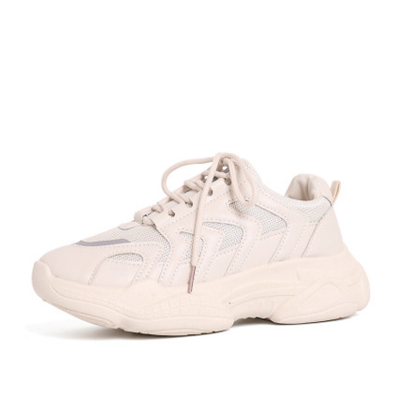 

2021 New White Fashionable Father Woman Casual Chunky Breathable Shoes TPMZ