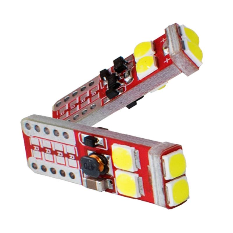 

2PCS T10 W5W 501 192 1000LM Super Bright XBD Chips LED Car Parking Light Source Auto Reading Dome Lamp Wedge Tail Side Bulb, As pic