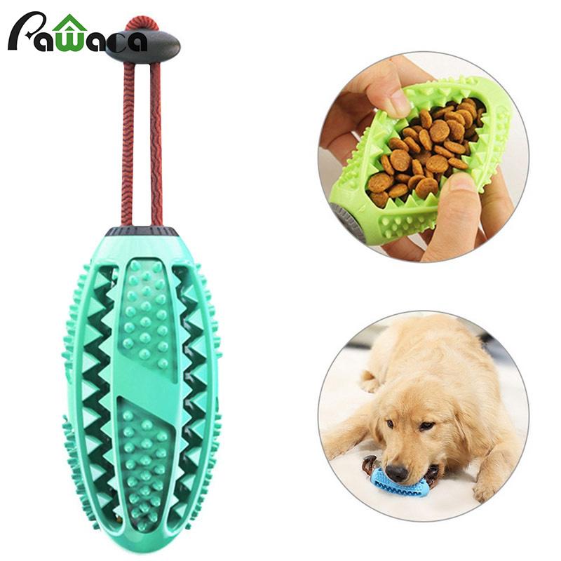 

Dog Interactive Natural Rubber Ball Puppy Chew Toy Dispenser Ball Bite-Resistant Clean Teeth Pet Playing Balls Pet Dog Toys