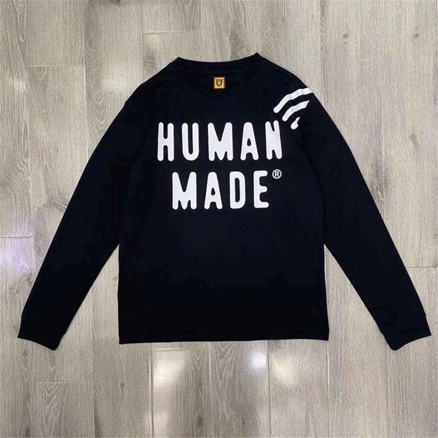 

2021 New Best Quality Human Made 20ss t Shirt Men Women 1:1 Top Tees Long Sleeve Skateboard T-shirt Harajuku Zocj
