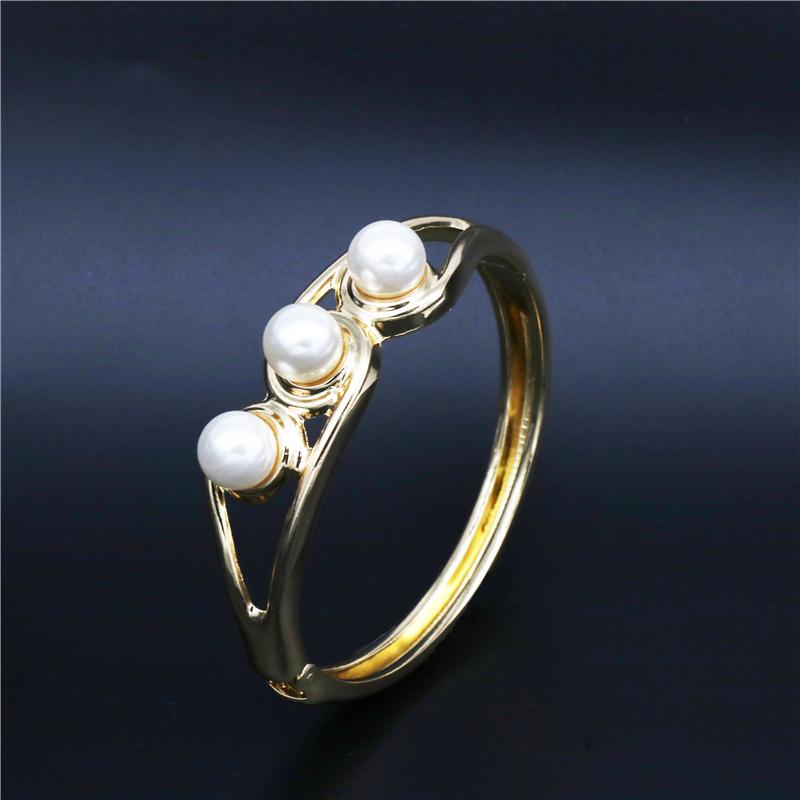

pz jewellery New Fashion Gold color simulated-pearl Bracelet& Bangles for Women with Pearl Bracelet